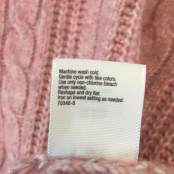 A.N.A. Pink Cable knit Mock Neck Sweater XL - Picture 10 of 14